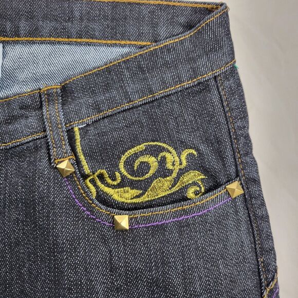 Old Skool Original Casual Button Zip Denim Medium Wash Jeans Womens Size 16 Blue - Picture 5 of 8